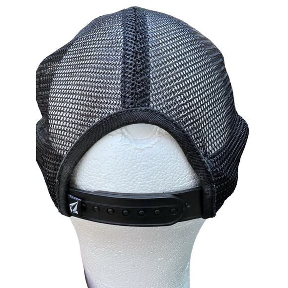 Vintage Volcom Mesh Cap Hat Black Strip Front Purple Logo - Picture 4 of 10